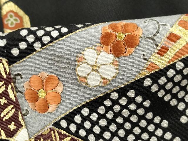平和屋着物■豪華黒留袖 駒刺繍 宝尽くし飛鶴花文 金彩 正絹 逸品 DABJ5193qa