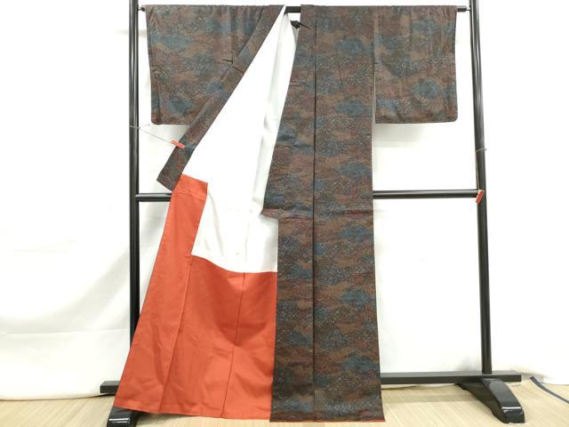 平和屋着物■上質な紬 幾何学文 正絹 逸品 DABJ5203qa