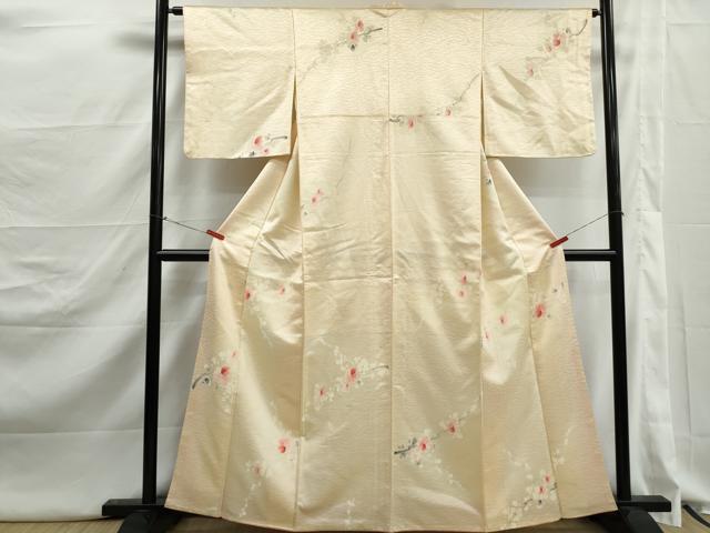 平和屋着物■上質な小紋 枝花文 正絹 逸品 DABJ5236qa