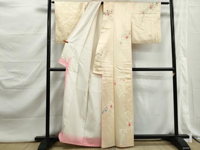 平和屋着物■上質な小紋 枝花文 正絹 逸品 DABJ5236qa