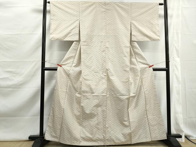 平和屋着物■上質な紬 網目文 正絹 逸品 DABJ5255qa
