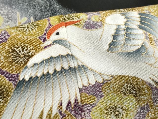 平和屋着物■豪華黒留袖 駒刺繍 花鳥文 金彩 正絹 逸品 DABJ5267qa