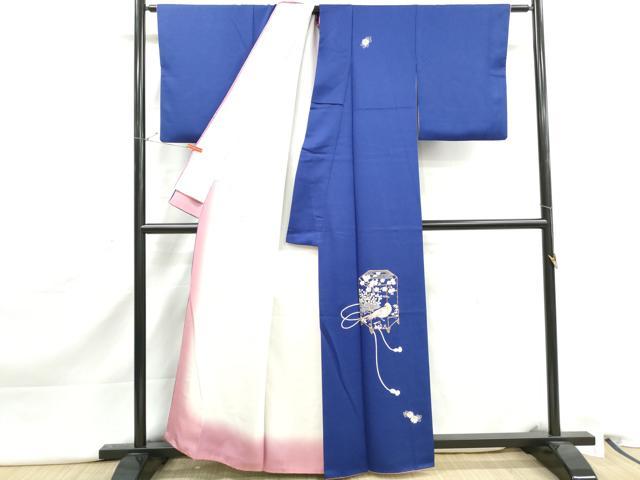 平和屋着物■訪問着 駒刺繍 総刺繍 貝桶花鳥文 金糸 正絹 逸品 DABJ5272qa