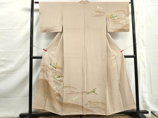 平和屋着物■訪問着 流水鴛鴦花文 暈し染め 金彩 正絹 逸品 DABJ5290qa
