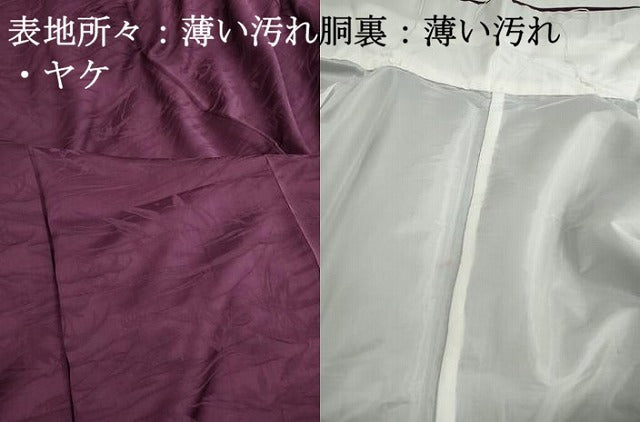 平和屋着物■上質な色無地 流水草花地紋 似せ紫色 正絹 逸品 DABJ5318qa