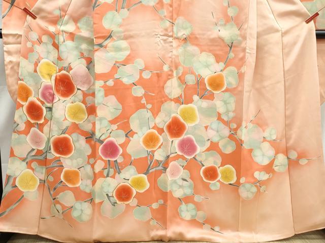 平和屋着物■豪華振袖 駒刺繍 枝梅文 暈し染め 金彩 正絹 逸品 DABJ5322qa