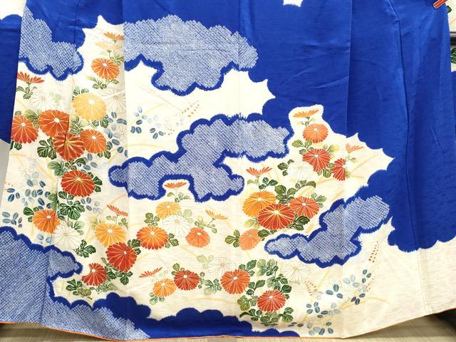平和屋着物■豪華振袖 駒刺繍 絞り 雲取り菊尽くし文 金彩 正絹 逸品 DABJ5325qa