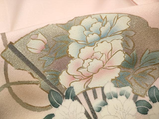 平和屋着物■訪問着 扇面花文 暈し染め 金彩 正絹 逸品 DABJ5331qa