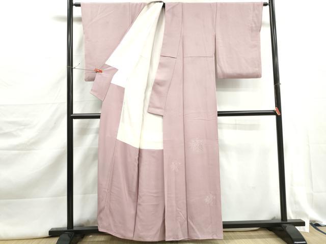 平和屋着物■豪華色留袖 総刺繍 笹の葉文 薄柿色 正絹 逸品 DABJ5333qa