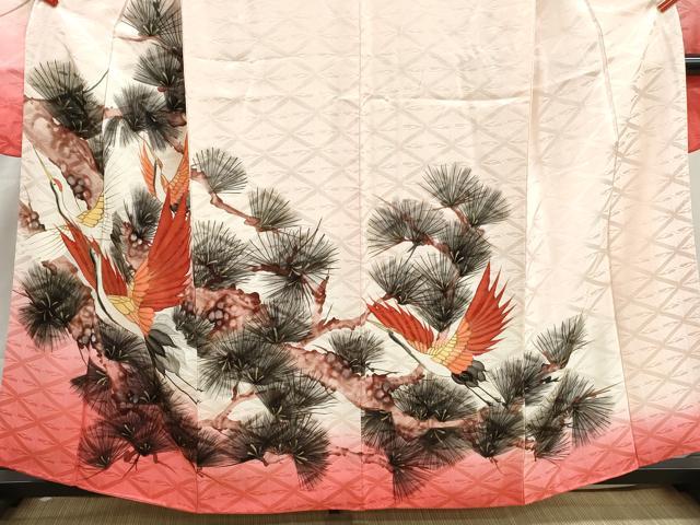 平和屋着物■豪華振袖 飛鶴枝松文 暈し染め 金彩 正絹 逸品 DABJ5335qa