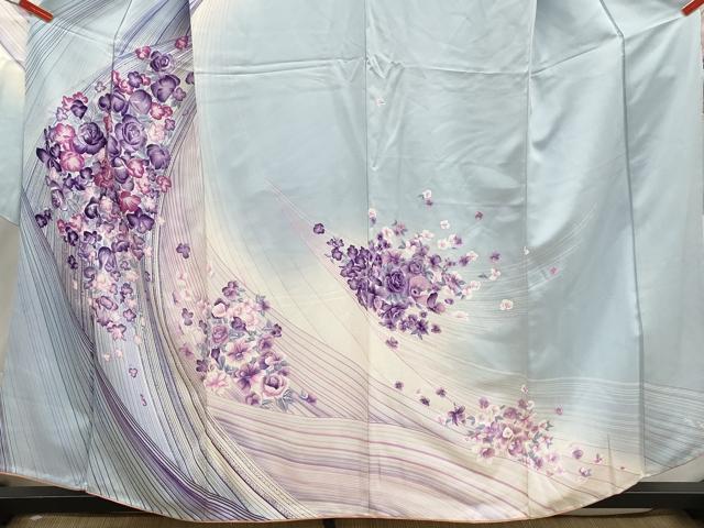 平和屋着物■豪華振袖 草花文 暈し染め 正絹 逸品 DABJ5339qa