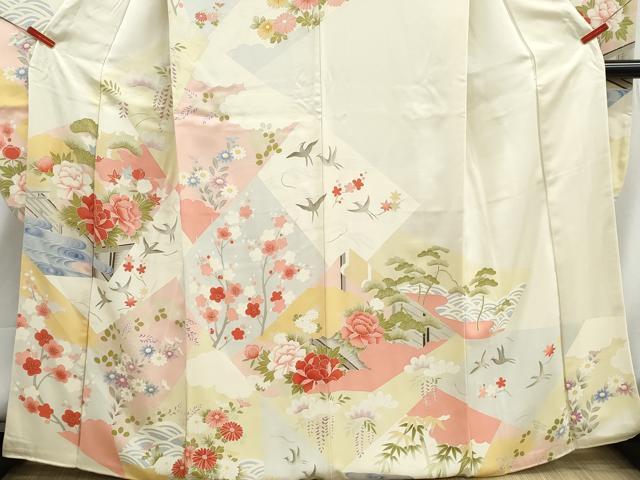 平和屋着物■豪華振袖 花鳥文 牡丹 正絹 逸品 DABJ5361qa