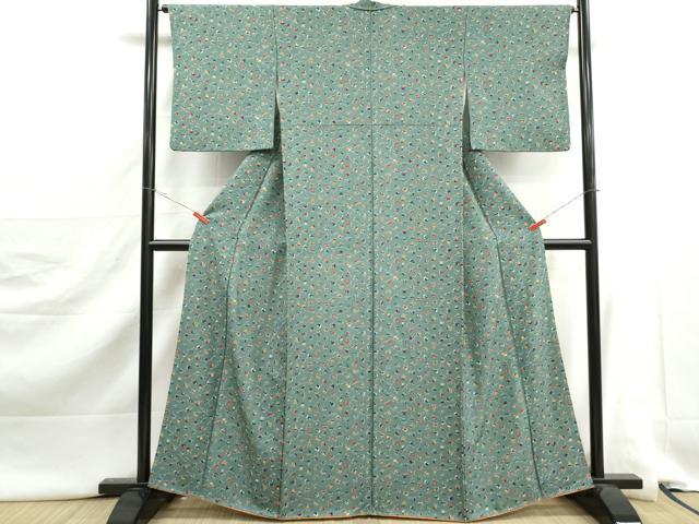 平和屋着物■上質な小紋 成り物 金彩 正絹 逸品 DABJ5363qa
