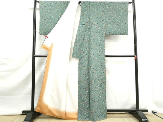 平和屋着物■上質な小紋 成り物 金彩 正絹 逸品 DABJ5363qa