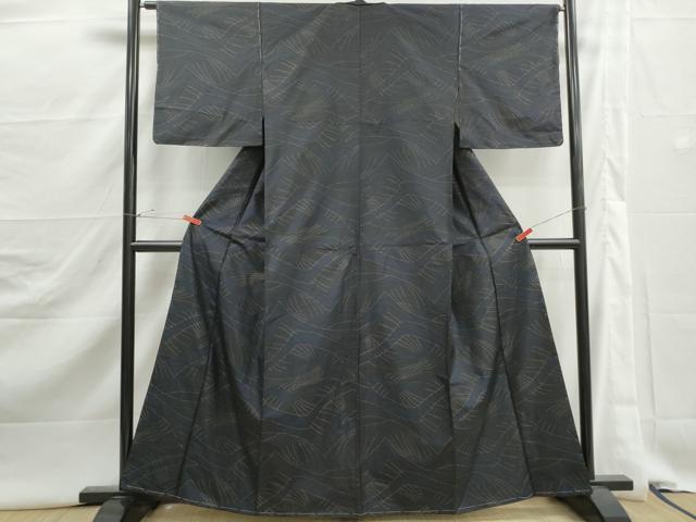 平和屋着物■本場大島紬 幾何学文 正絹 逸品 DABJ5372qa