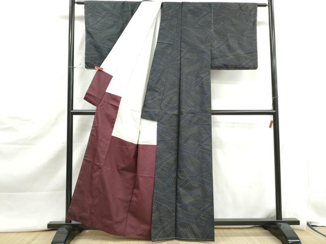 平和屋着物■本場大島紬 幾何学文 正絹 逸品 DABJ5372qa