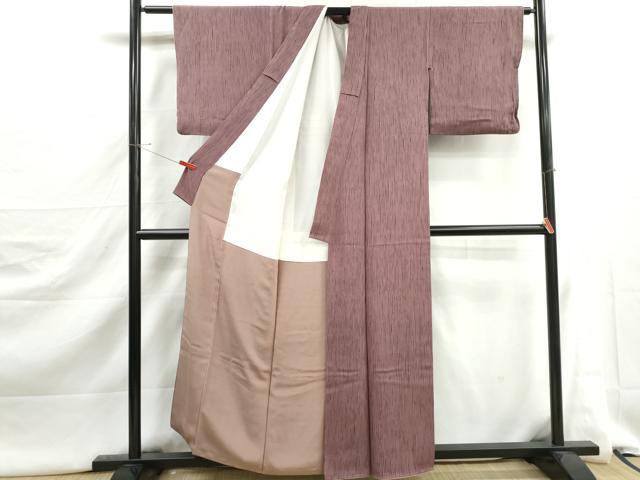 平和屋着物■上質な小紋 木目文 正絹 逸品 DABJ5382qa