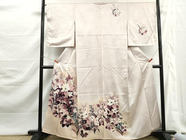 平和屋着物■訪問着 草花文 暈し染め 金彩 正絹 逸品 DABJ5392qa