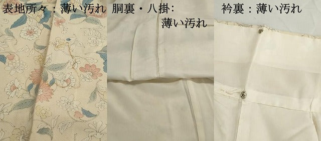 平和屋着物■上質な小紋 草花文 正絹 逸品 DABJ5399qa