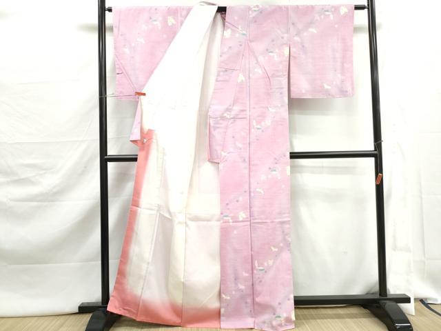平和屋着物■上質な紬 飛鳥文 暈し染め 鈴乃屋扱い 正絹 逸品 DABJ5407qa