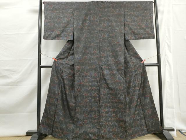 平和屋着物■本場大島紬 風景文 正絹 逸品 DABJ5408qa