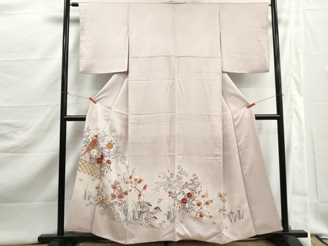 平和屋着物■豪華色留袖 花鳥文 椿 金彩 正絹 逸品 DABJ5410qa