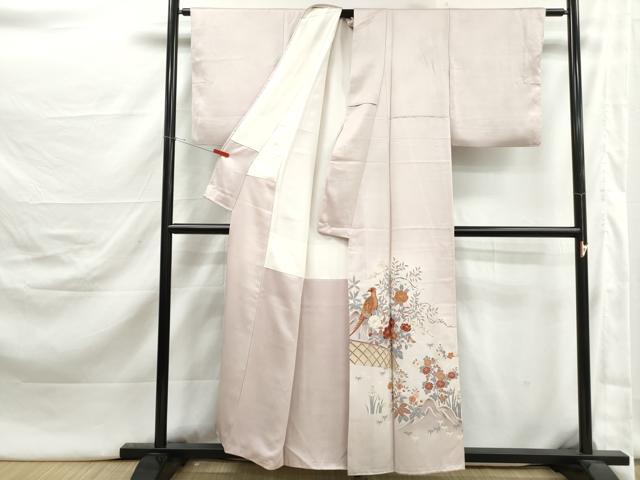 平和屋着物■豪華色留袖 花鳥文 椿 金彩 正絹 逸品 DABJ5410qa