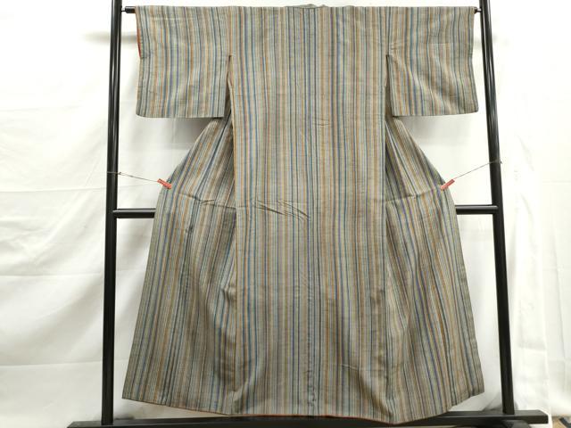 平和屋着物■上質な紬 間道 正絹 逸品 DABJ5413qa