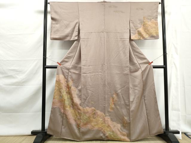平和屋着物■訪問着 刺繍 道長短冊花文 金銀彩 正絹 逸品 DABJ5421qa