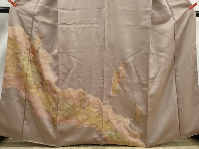 平和屋着物■訪問着 刺繍 道長短冊花文 金銀彩 正絹 逸品 DABJ5421qa