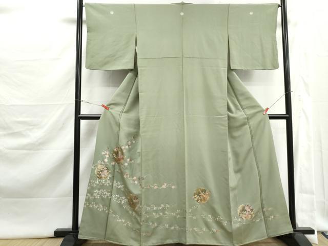 平和屋着物■豪華色留袖 雪輪草花文 枝梅 金銀彩 正絹 逸品 DABJ5424qa