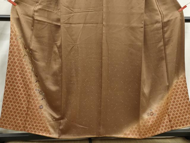 平和屋着物■豪華色留袖 刺繍 枝花文 暈し染め 金彩 正絹 逸品 DABJ5425qa