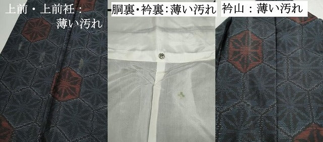 平和屋着物■本場大島紬 亀甲花文 正絹 逸品 DABJ5432qa