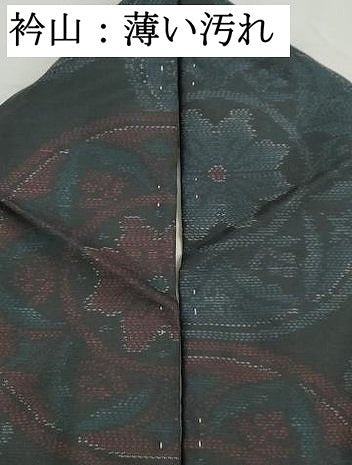 平和屋着物■本場大島紬 花絵皿文 正絹 逸品 DABJ5435qa