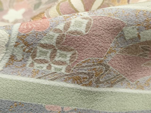 平和屋着物■訪問着 駒刺繍 吉祥正倉院花文 暈し染め 金彩 正絹 逸品 DABJ5442qa