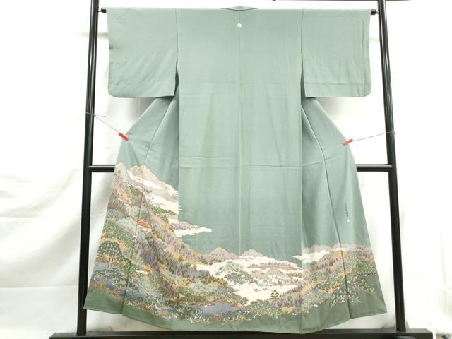 平和屋着物■豪華色留袖 友禅 作家物 修学院離宮 正絹 逸品 DABJ5446qa