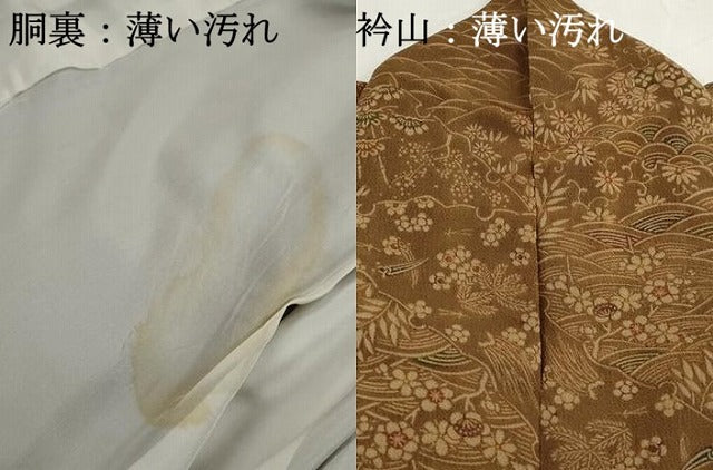 平和屋着物■上質な小紋 草花文 鬼しぼ縮緬 正絹 逸品 DABJ5449qa