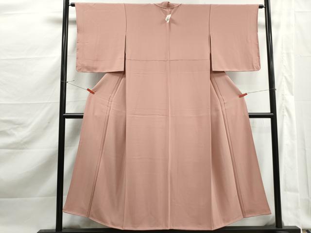 平和屋着物■上質な色無地 宍色 正絹 逸品 DABJ5454qa