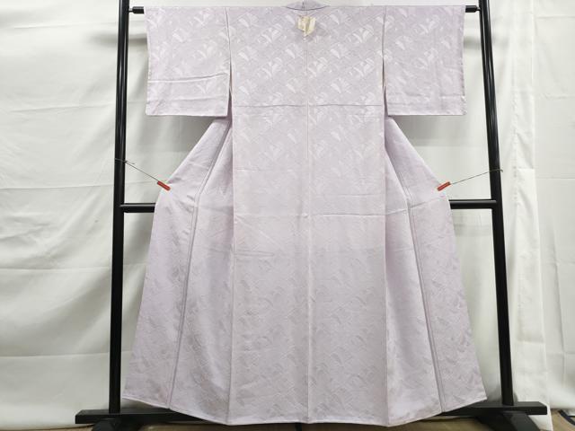 平和屋着物■上質な色無地 抽象地紋 暁鼠色 正絹 逸品 DABJ5457qa