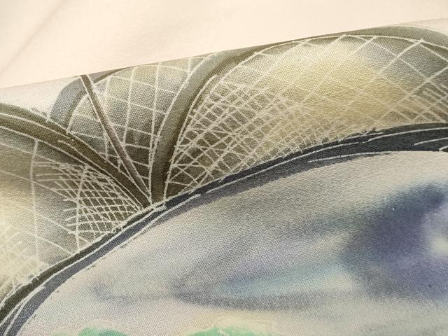 平和屋着物■訪問着 手描き 風景文 暈し染め 正絹 逸品 DABJ5469qa