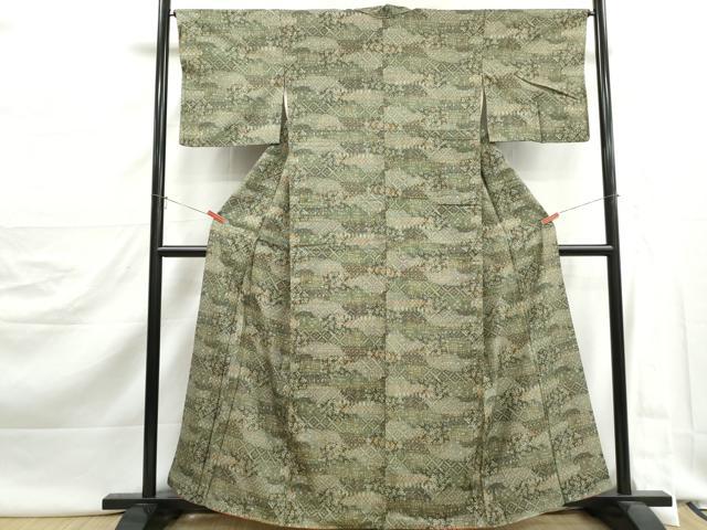 平和屋着物■上質な小紋 吉祥花文 正絹 逸品 DABJ5476qa