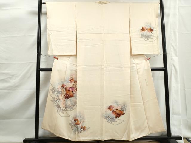 平和屋着物■訪問着 作家物 刺繍 枝花文 暈し染め 金銀彩 正絹 逸品 DABJ5478qa
