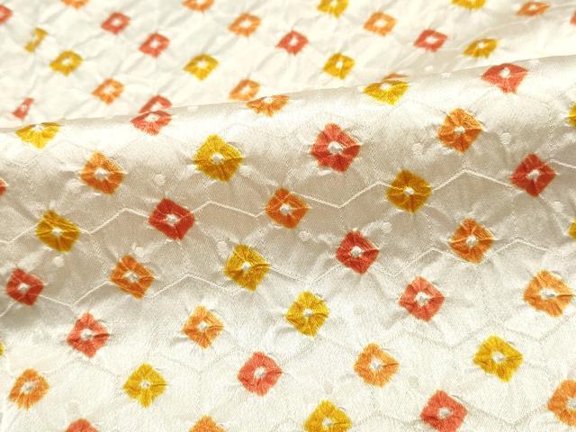平和屋着物■上質な小紋 総絞り 鹿の子文 正絹 逸品 DABJ5482qa