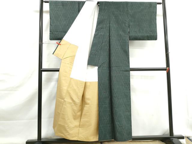 平和屋着物■本場大島紬 亀甲文 正絹 逸品 DABJ5500qa