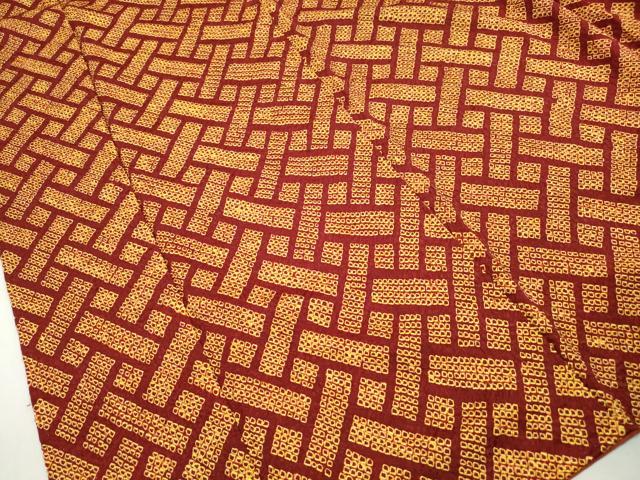 平和屋着物■上質な小紋 総絞り 檜垣文 正絹 逸品 DABJ5519qa