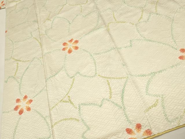 平和屋着物■上質な小紋 総絞り 桜尽くし 正絹 逸品 DABJ5540qp