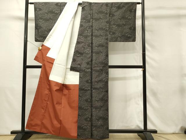 平和屋着物■本場大島紬 花松文 正絹 逸品 DABJ5637qp
