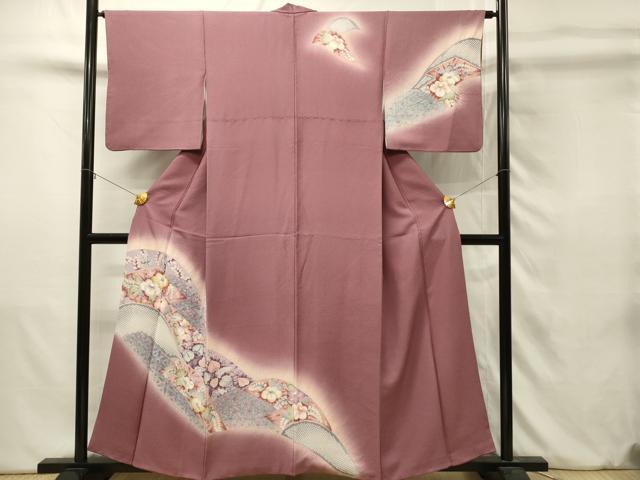 平和屋着物■訪問着 辻が花 絞り 暈し染め 正絹 逸品 DABJ5648qp