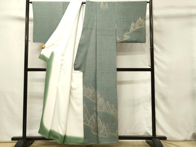 平和屋着物■訪問着 樹林文 正絹 逸品 DABJ5651qp