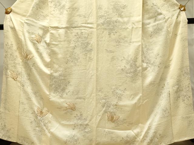 平和屋着物■訪問着 駒刺繍 舞蝶文 正絹 逸品 DABJ5655qp